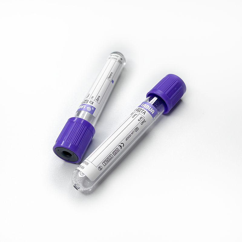 Пробірка з К3 ЕДТА LABUA(лавандова), 13x75 мм, 2 мл, 100 шт/уп